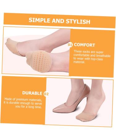 FRCOLOR 20 Pairs Forefoot Socks for Women - Non-Slip Half Toe Liner & Pump Pads for High Heels - Low Cut Comfort & Support - Buy Online on GoSupps.com