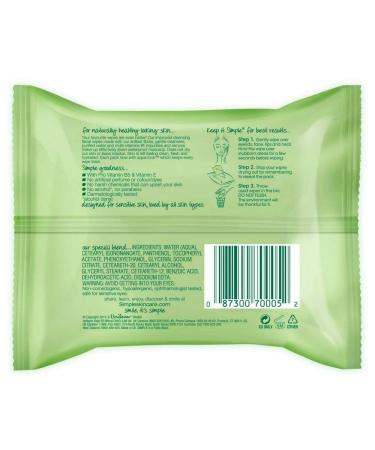 Buy Simple Clean Face Wipes 25ct - Gentle Cleansing for All Skin Types | Fast Worldwide Shipping - Buy Online on GoSupps.com