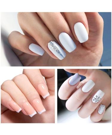 AILLSA Pink Gel Nail Polish Set French Manicure White Pink Nude Gel Polish with Base and Top Coat Light Baby Pink Colors Nail Polish Gel Neutral Soak Off U V Gel Starter Kit Gifts Nail Art Salon DIY A4-white Pink - Buy Online on GoSupps.com