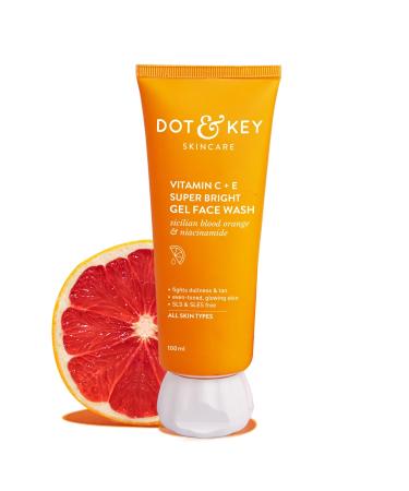 Dott and Keey Vitamin C + E Super Bright Gel Face Wash for Glowing Skin All Skin Types Triple Vitamin C Formula 100 ml
