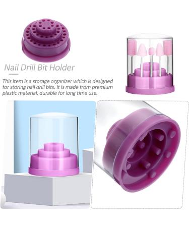 FRCOLOR Nail Drill Bits grinding head box Nail Bit Organizer Holes Bits Displayer nail bit Nail Salon bits for nails Nail Bit manicure pp plastic Tool Nail Drill Bit Storage Holder - Buy Online on GoSupps.com