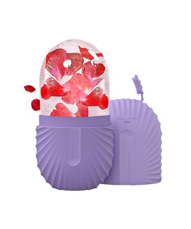 Joyeee Ice Roller Facial ice scooter eye ice massage facial treatment beauty skin care ice compress shrinks pores anti-folds reduced swelling improves skin elasticity violet #1 violet