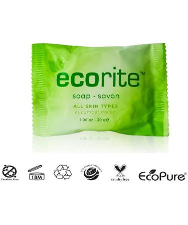 Ecorite Cucumber-Melon 1.5 oz Massage Bar (Pack of 288) - Travel Size Vacation Rental and Hotel Amenities - Buy Online on GoSupps.com