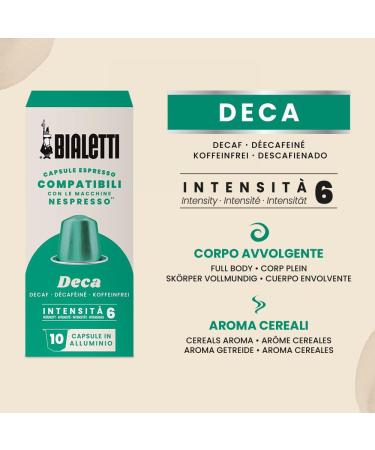 Bialetti Caf Capsules compatibles Nespresso - D caf in - 10 Capsules - Buy Online on GoSupps.com