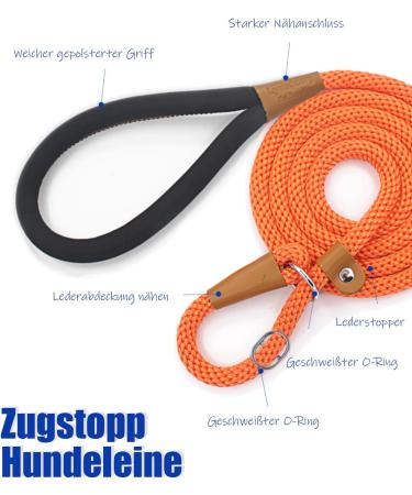 Lynxking Tow Lines for Dogs - Durable Dog Liner for Small to Large Breeds (0.9cm x 180cm Orange) - International Shipping Available - Buy Online on GoSupps.com