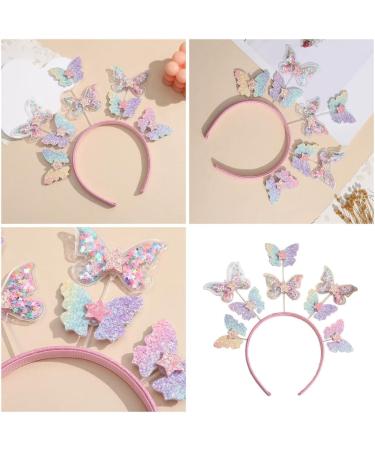 JSGHGDF Glittering Powder Headband Aesthetic Butterfly Hairhoop Festival Headdress Girls Party Headwear Valentines Hairpiece - Buy Online on GoSupps.com