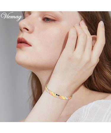 Vicmag Copper Magnetic Bracelet for Women - 9X Ultra Strength Magnets - Adjustable Size - Gift Box Included (Tricolour Diamond) - Buy Online on GoSupps.com