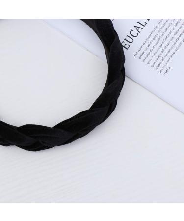Beaupretty Flock Padded Headband - Vintage Alice Style Wide Braided Hairband for Women in Black - Buy Online on GoSupps.com
