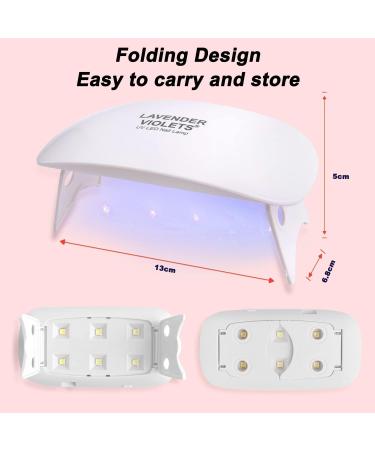 Lavender Violets 19 Piece Gel Nail Polish Gift Set with LED Nail Lamp - Wedding Flora-960A - Buy Online on GoSupps.com