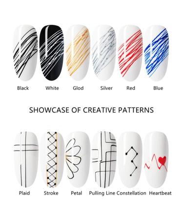 XOINLLA 6 Colors Spider Gel - Soak Off UV LED Nail Art Gel for DIY Manicure & Drawing | Elastic Nail Gel Polish - Buy Online on GoSupps.com