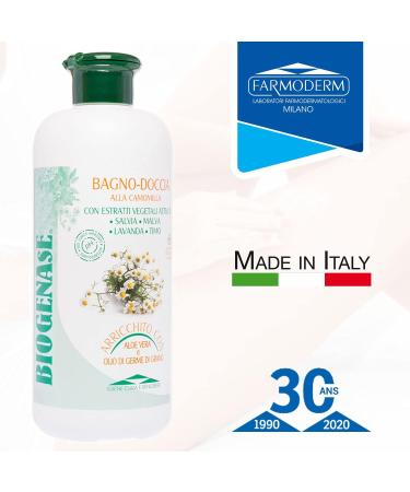 BIODERM BIODERMOCOSMETICI Biogenase Gel Douche Relaxant la Camomille sans Paraben pour Tout Type de Peau 500 ml - Buy Online on GoSupps.com