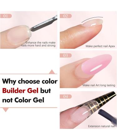 FZANEST No HEMA Builder Gel Nude Building Nail Gel for Nail Apex and Extension Strengthener Hard Gel in Bottle LED UV Soak Off Gel Nail Polish - Buy Online on GoSupps.com
