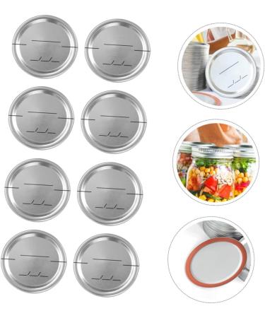 Sosoport 30pcs Mason Jar Lids Electric Wok Wide Mouth Jar Lids Tin Discs for Mason Jar Screw Caps Reusable Storage Covers Reusable Canning Lids Strainer Lid Jam Sugar Bowl Ordinary Tinplate Silver 8.6X8.6X0.2CM - Buy Online on GoSupps.com