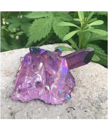 Crystal Natural Crystal Quartz Cluster Colourful Specimen Electroplating Coated Reiki Stone Home Decoration Craft 40-50g Crystal Cluster (Size : 2pcs) - Buy Online on GoSupps.com