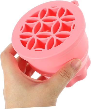 HOOTNEE Silica gel Washing machine brush cleaning pad washer cup tool cosmetic Cleaner scrub cup clean set Multifunction Scrubber cleaning bowl Makeup Tools drying rack 9.20X9.20X8.60CM Pink - Buy Online on GoSupps.com
