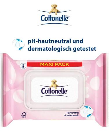 Cottonelle Moist Toilet Paper Maxi Pack - Sensitive & Nourishing Biodegradable Perfume-Free 12x84 Towels | International Shipping Available - Buy Online on GoSupps.com