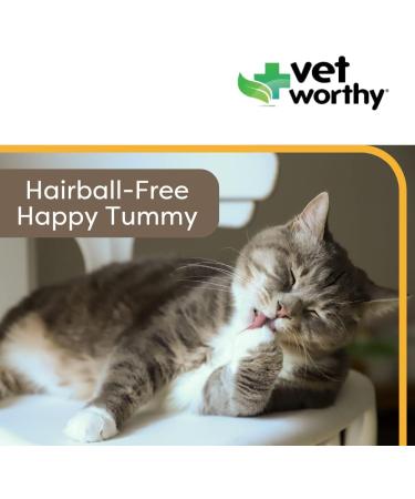 Vet Worthy Hairball Paw Gel Aid for Cats - Digestive Aid & Hairball Relief | Easy Salmon Flavor - 5 oz - Buy Online on GoSupps.com