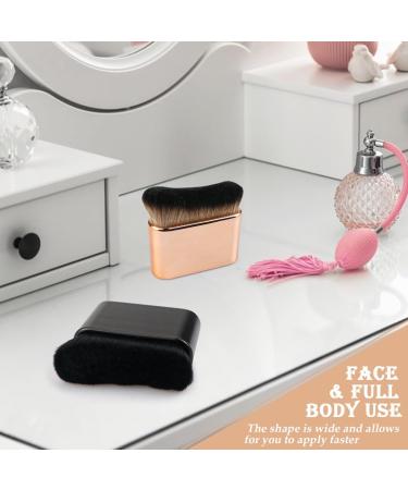 Self Tan Brush - Large Kabuki Makeup Brush for Face & Body | Cream Applicator Blending Brush for Tanning & Foundation | Soft Black Self Tanning Brush - Buy Online on GoSupps.com