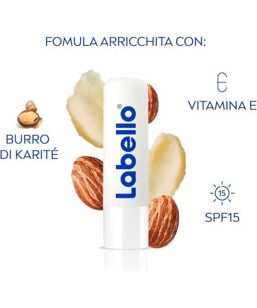  Labello Labello Med Repair Burrocacao Moisturizing and Fondant Lip Balm with Sun Protection SPF 15 Vitamin E and Natural Oils - 3 Sticks - Buy Online on GoSupps.com