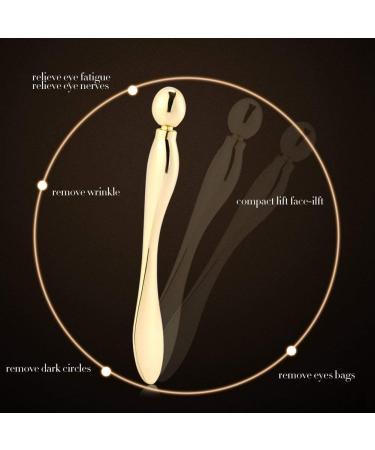 GYZOUKA 1pc Gold Eye Cream Massage Stick Eye Massager with Makeup Tools Zinc Alloy Material for Eye Fatigue Relief Mini Design - Buy Online on GoSupps.com