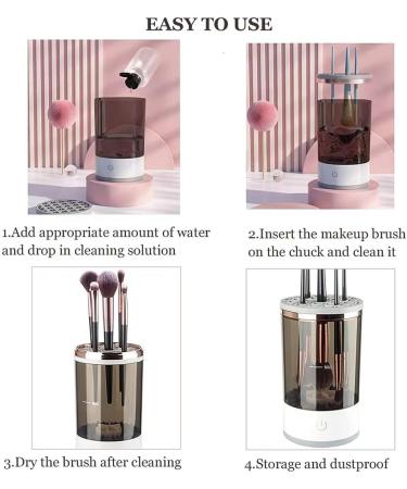 Qutsvosh Portable Auto Cosmetic Brushes Cleaner Automatic USB Cosmetic Brushes Cleaner For All Size Beauty Makeup Brush - Buy Online on GoSupps.com
