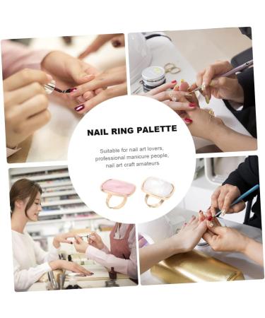 Palettes de M lange Annulaires pour Nail Art 2 Pi ces Format Mini Effet Marbre Blanc et Rose pour Passionn es Manucure et Cr ation Nail Art Domicile et v nements - Buy Online on GoSupps.com