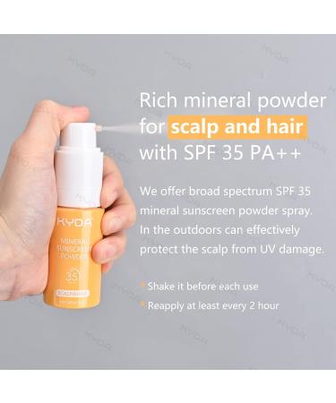 KYDA Poudre min rale Sunscreen Powder pour Scalp & Hair SPF 35 PA++ Scalp Sunscreen Powder protection UV Spectrum l g re sans reflet 0 71 oz (02) - Buy Online on GoSupps.com