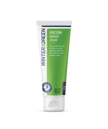 Wintergreen Friction Barrier Cream (2.5 Oz) Tea Tree Oil Shea Butter - For Friction-related Chafing Blisters and Skin Rashes During Sports Exercise and Cycling 75mL