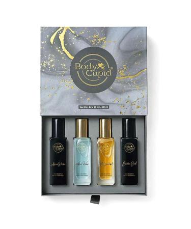 Bo.dy Cu.pid Luxury Perfume Gift Set for Men 4X20 ML | Long Lasting Premium Fragrances | Aqua Wave | Exotic Oud | Mr Wonderful | Aqua Storm | 80 ML