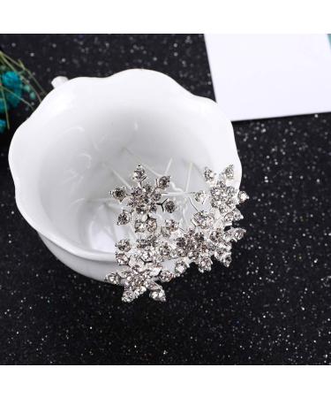Minkissy 12-Piece Snowflake Bridal Hairpins | Crystal Rhinestone Hair Clips | U-Shaped Christmas Wedding Headgear for Women & Girls - Buy Online on GoSupps.com