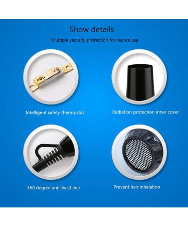 Hair Dryer Professional Hair Dryer AC 2000W Negative Ionic Hairdryer with 2 Speed 3 Heat Cool Shot Setting for Home & Salon 2 Concentrators 2.2m Long Cable Hanging Loop Low Noise Blow Dryer small - Buy Online on GoSupps.com