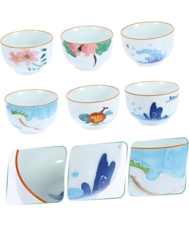 Alipis 6pcs Cup Viscious Fun White Outfits House Party Tea Bowl Hand-Painted Ceramic Tea Ware Fine Mug As Shown 7X7X4.5CM - Buy Online on GoSupps.com