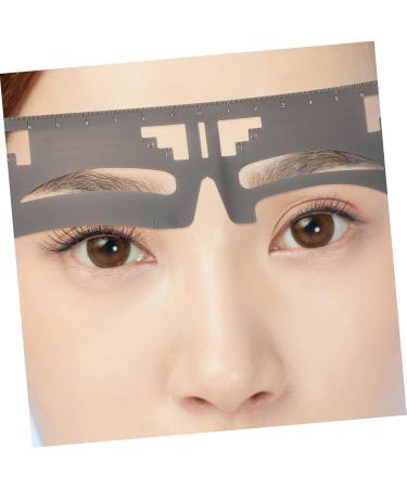 Baluue 2pcs Eyebrow Ruler Brow Guide Template Eyebrow Tools Brow Mapping Eyebrow Tracer Stainless Steel 20x4.8cm As Shown - Buy Online on GoSupps.com