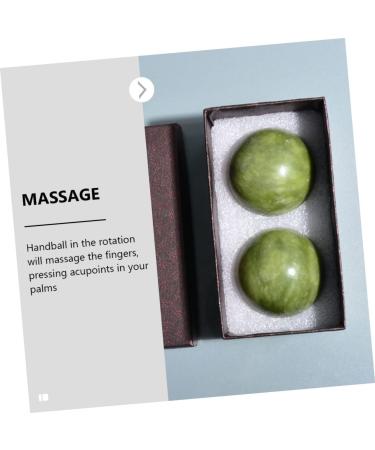 Lurrose Handball Massage Trainer - Marble Green Baoding Balls for Stress Relief & Fitness Grip | Chakra Crystal Wellness Equipment - Buy Online on GoSupps.com