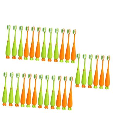 Healvian 30 STK Carrot toothbrush Bulk toothbrushes Cartoon-toothbrush travel toothbrush soft children's toothbrush mouth cleaning brush for babies removal ear pp pet travel detergent