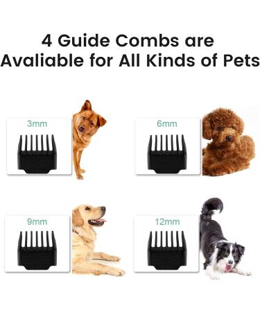 LONENESSL Dog Clippers Dog Grooming Clippers Portable Dog Grooming Kit Cordless Low Noise Pet Grooming Kit with 4 Comb&Hairdressing Cloth &Professional Accessories for Dog Cat and Other Pets - Buy Online on GoSupps.com