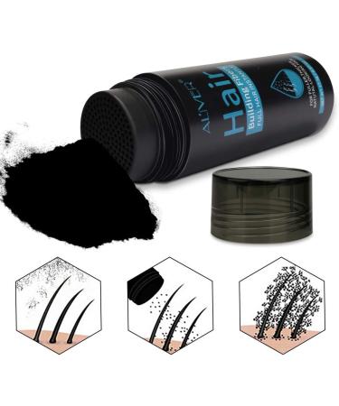 Hair Building Fibers (Black)Hair Fibres Hair Loss Treatment for Women & Men Nature Keratin Hair Fibers with spray applicator Hair Building Fibres Concealer for Hair Loss&Thinning Hair 27.5 g (Pack of 1) - Buy Online on GoSupps.com
