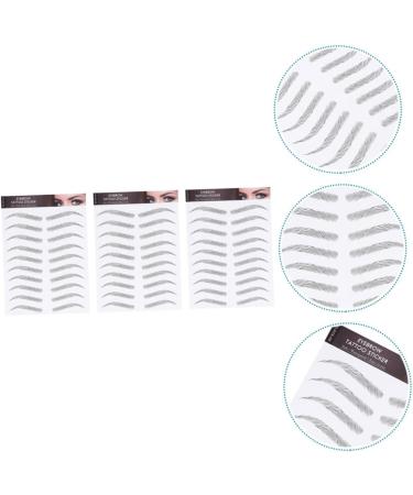 DOITOOL 3 Sheets Waterproof Eyebrow Stickers False Eyebrows for Men False Eyebrows Cosmetics Template 6d 21x15cm Black - Buy Online on GoSupps.com