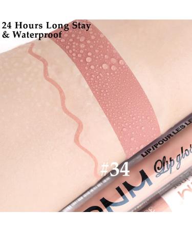 AMY'S DIARY 2pcs Nude Matte Lip Liner and Lipstick Set - Long Lasting, Waterproof Liquid Lipstick and Lip Liner Kit - Matt Lips Makeup for 24H Wear (34) - Buy Online on GoSupps.com