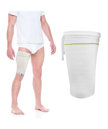 Catheter Leg Bag Holder Leg Sleeve for Catheter Bag Catheter Bag Holder with Adjustable Strap Fabric Catheter Stabilization Device Urine Drainage Bag Cover Urinary Incontinence Catheter Supplies. (S)