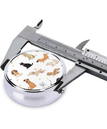 Cute Kitten Butterfly Mini Round Pill Box | 3 Compartment Portable Organizer for Travel Home & Office | Ideal Medicine Case - Buy Online on GoSupps.com