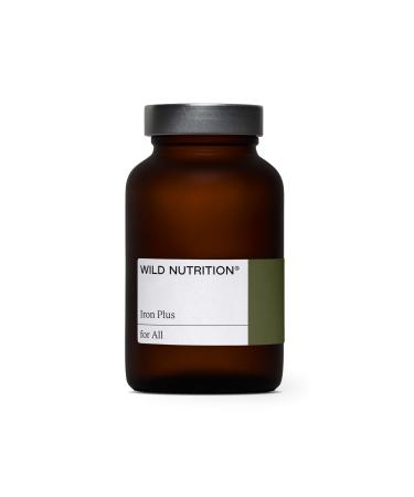 WILD NUTRITION Food-Grown Iron Plus | Gentle Iron Supplements for Women & Men with Vitamin C for Higher Absorption | Easy to Digest Iron Tablets for Cognitive and Energy Support | 30 Capsules