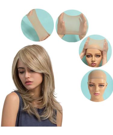 6pcs Soft Comfortable Stretchy Nylon Wig Cap Unisex Wig Stocking Cap Hair Cup for Women and Men Beige - Buy Online on GoSupps.com