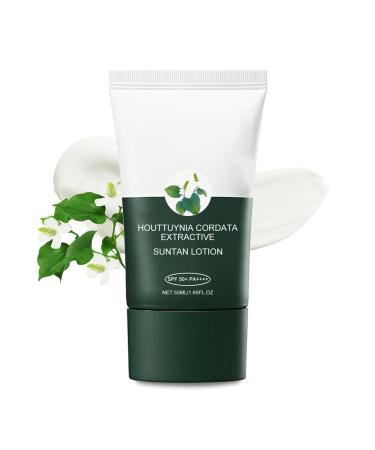 Sun Cream SPF 50+ PA++++ Korean Face Sunscreen Heartleaf Silky Moisture Sunscreen UVA & UVB Protetion Sun Cream Non-Greasy Daily Sunscreen Skin Care(50ml)