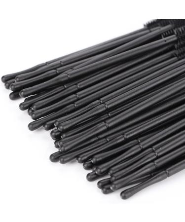 50pcs Silicone Eyelash Brush Disposable Eyelashes Comb Mascara Applicator Makeup Beauty Tool(#1-Black) - Buy Online on GoSupps.com