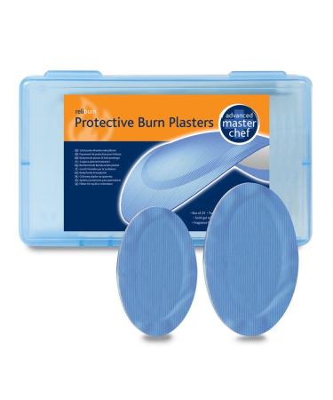 RELIANCE MEDICAL 410 Dependaplast Reliburn Protective Blue Advanced Dressing Hydrogel Burn Plasters Encourage Faster Healing Wounds Comes In Blue Plastic Box Sterile (Box Of 25) Single