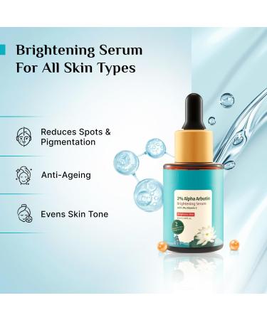 MI Korean 2% Alpha Arbutin & 3% Vitamin C Serum | Anti Aging Facial Serum | Reduce Dark Spots | Improves Skin Tone & Texture | 1.01 Fl Oz (30ml) - Buy Online on GoSupps.com