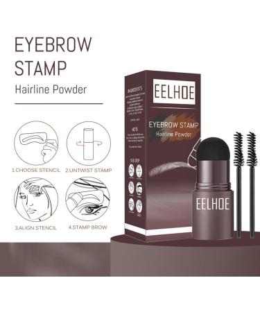 2 PCS Eyebrow Stamp Stencil Kits Waterproof Long-Lasting Eyebrow Stamp Set with 20 Reusable Eyebrow Stencil and 4 Eyebrow Brushes for Women Makeup (Medium brown) - Buy Online on GoSupps.com