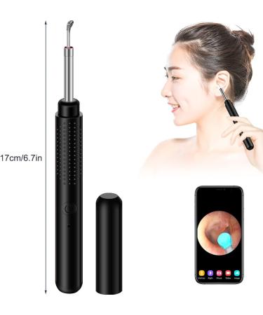 BA1 Ear Wax Removal Tool with Camera - 1080P Wireless Ear Otoscope Kit for Earwax Removal - Compatible with iPad & Android - Includes 12 Silicone Ear Tips - Black - Buy Online on GoSupps.com