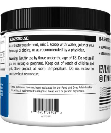 D Aspartic Acid Testosterone Booster - 3120mg DAA Pre Workout Powder for Men | Enhance Drive Potency & Vigor - Unflavored Muscle Builder Supplement - Buy Online on GoSupps.com